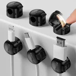 6 Pack Spring Cable Clips,Cord Organizer with Clasp Lock Desk Cable Management Cord Holder Adhesive Phone Charger Cord Clips for Home Office Car Wall Nightstand Accessories Black 6 Pack Spring Cable Clips,Cord Organizer with Clasp Lock Desk Cable Management Cord Holder Adhesive Phone Charger Cord Clips for Home Office Car Wall Nightstand Accessories Black