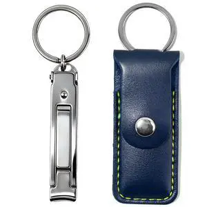 Stainless Steel Keychain Nail Clippers with Leather Case, Mini and Ultra Thin Folding Keychain Nail Cutter with File, Travel Essential for Men and Women Stainless Steel Keychain Nail Clippers with Leather Case, Mini and Ultra Thin Folding Keychain Nail Cutter with File, Travel Essential for Men and Women