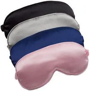 Sleep Masks 4 Pack Silky Eye Cover Soft Satin Blindfold Elastic Strap Night Eye Shade for Women Men Sleep Masks 4 Pack Silky Eye Cover Soft Satin Blindfold Elastic Strap Night Eye Shade for Women Men