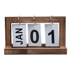 Desk Flip Calendar, Perpetual Desktop Calendar, Cute Small Flip Calendar with Memorial Day Recorder, Carbonized Black Desk Flip Calendar, Perpetual Desktop Calendar, Cute Small Flip Calendar with Memorial Day Recorder, Carbonized Black