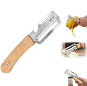 2026 New Multifunctional Vegetable Peeler with Wooden Handle and Bottle Opener, Stainless Steel Peeler for Kitchen, Multi Functional Vegetable Peeler for Fruit Potato Carrot Pumpkin Zucchini (1-Pack) 2026 New Multifunctional Vegetable Peeler with Wooden Handle and Bottle Opener, Stainless Steel Peeler for Kitchen, Multi Functional Vegetable Peeler for Fruit Potato Carrot Pumpkin Zucchini (1-Pack)