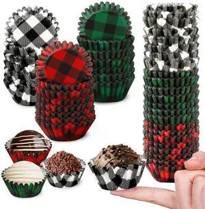 600Pcs Christmas Cupcake Wrappers 3 Colors Buffalo Plaid Cupcake Liners Disposable Cake Holders Paper Muffin Cups for Baking Home Kitchen Holiday Party Supplies 600Pcs Christmas Cupcake Wrappers 3 Colors Buffalo Plaid Cupcake Liners Disposable Cake Holders Paper Muffin Cups for Baking Home Kitchen Holiday Party Supplies