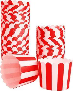50 Pack Muffin Liners Baking Paper Cups Red and White 50 Pack Muffin Liners Baking Paper Cups Red and White