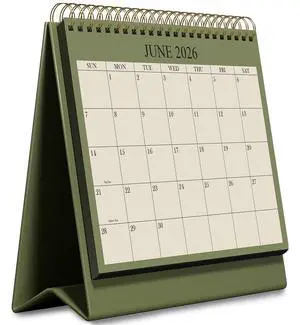 Desk Calendar 2026-2027 - Runs August 2026 until December 2027 - Beautiful Small Flip Desktop Calendar for Easy Organizing, 6" x 8", Green Desk Calendar 2026-2027 - Runs August 2026 until December 2027 - Beautiful Small Flip Desktop Calendar for Easy Organizing, 6" x 8", Green