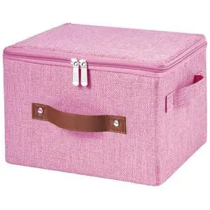 Storage Bins with Zipper Lid Decorative Lidded Storage Boxes Storage Bins with Zipper Lid Decorative Lidded Storage Boxes