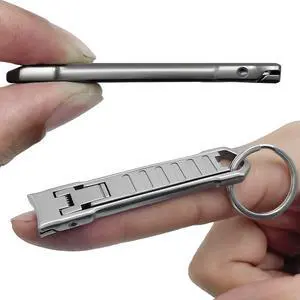 Nail Clippers for Natural Finger Nails Ultra Thin Mini Travel Portable Folding Wide Jaw Cutter with Glass Nail File Curved Trimmer for Fingernail Toenail, with Keychain(X021DB-S) Nail Clippers for Natural Finger Nails Ultra Thin Mini Travel Portable Folding Wide Jaw Cutter with Glass Nail File Curved Trimmer for Fingernail Toenail, with Keychain(X021DB-S)