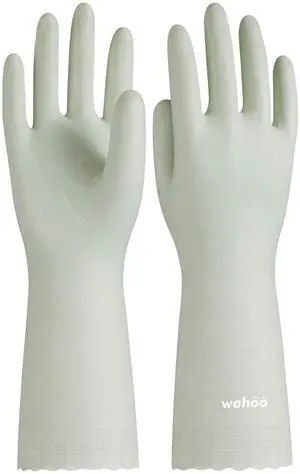Cleaning Gloves with Cotton Flocked Liner,Canary Green,Medium Cleaning Gloves with Cotton Flocked Liner,Canary Green,Medium