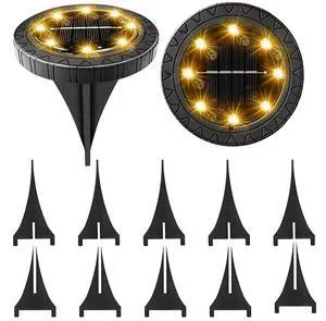 Solar Powered 2Pack, Waterproof LED Outdoor Disk Lights - Solar Garden Lights for Landscape, Pathway, Patio, Yard, Walkway, Lawn, Driveway (Warm White) Solar Powered 2Pack, Waterproof LED Outdoor Disk Lights - Solar Garden Lights for Landscape, Pathway, Patio, Yard, Walkway, Lawn, Driveway (Warm White)