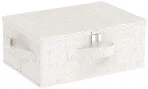 Underbed Storage Baskets with Lids,14.9x10.2x5.9in,Beige,1 Pack Underbed Storage Baskets with Lids,14.9x10.2x5.9in,Beige,1 Pack