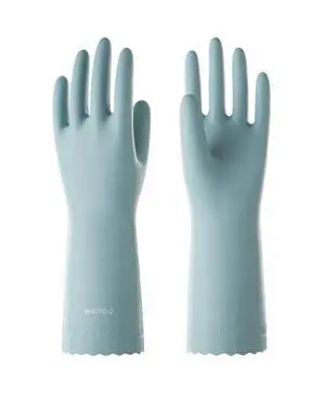 Cleaning Gloves with Cotton Flocked Liner, Surf Spray, Medium Cleaning Gloves with Cotton Flocked Liner, Surf Spray, Medium