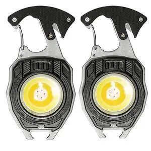 COB Keychain Work Light Keychain Flashlights 7 Light Modes,Portable Rechargeable Emergency cob Work Light with Folding Bracket Bottle Opener for Fishing,Camping and Walking (2PC*Black) COB Keychain Work Light Keychain Flashlights 7 Light Modes,Portable Rechargeable Emergency cob Work Light with Folding Bracket Bottle Opener for Fishing,Camping and Walking (2PC*Black)