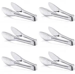 6 Pack Buffet Tongs,Stainless Steel Serving Tongs Serving Utensils 7Inch 6 Pack Buffet Tongs,Stainless Steel Serving Tongs Serving Utensils 7Inch