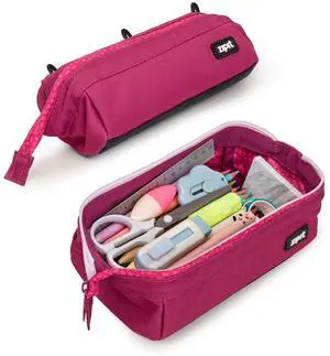 Lenny Pencil Case, Wide-Opening Zipper Pouch for Girls, Pink Lenny Pencil Case, Wide-Opening Zipper Pouch for Girls, Pink