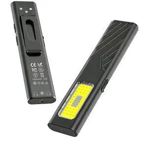 EDC Flashlight, Ultra-Slim Tactical Work Light COB LED Rechargeable Type-C with Magnetic Back Clip & UV Light, 10 Modes for Outdoor Camping Hunting Emergency Home Use EDC Flashlight, Ultra-Slim Tactical Work Light COB LED Rechargeable Type-C with Magnetic Back Clip & UV Light, 10 Modes for Outdoor Camping Hunting Emergency Home Use
