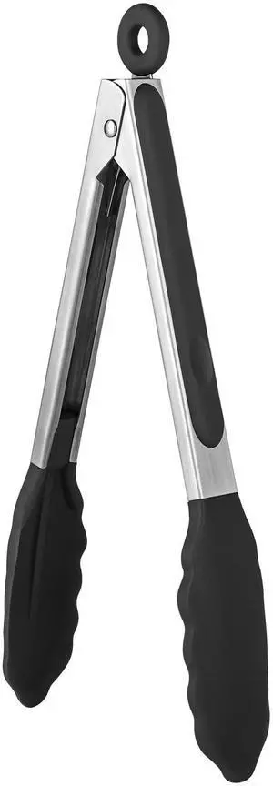 Kitchen Tong for Cooking, 600ºF Heat-Resistant Silicone, 9in/Black Kitchen Tong for Cooking, 600ºF Heat-Resistant Silicone, 9in/Black