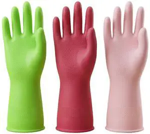 Nitrile Rubber Cleaning Gloves for Dishwashing, 3 pairs of reusable kitchen gloves, suitable for dishwashing and household cleaning, with a non-slip design, Pefect for Woman Men (Large) Nitrile Rubber Cleaning Gloves for Dishwashing, 3 pairs of reusable kitchen gloves, suitable for dishwashing and household cleaning, with a non-slip design, Pefect for Woman Men (Large)