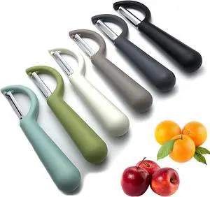 6-Pack Vegetable Peeler for KitchenY Peeler Stainless Steel Potato Peeler Set for Apple Veggie Carrot Fruit Zucchini Cucumber Safe Peelers Bulk with Non-Slip Handle (P) 6-Pack Vegetable Peeler for KitchenY Peeler Stainless Steel Potato Peeler Set for Apple Veggie Carrot Fruit Zucchini Cucumber Safe Peelers Bulk with Non-Slip Handle (P)