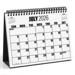 Print Standing Desk Calendar 20262027, 18-Month Desktop Flip Calendar from July 2026 to December 2027, 8.5" x 6.5", Easy-to-Read Design with To-Do List & Mini Calendars Print Standing Desk Calendar 20262027, 18-Month Desktop Flip Calendar from July 2026 to December 2027, 8.5" x 6.5", Easy-to-Read Design with To-Do List & Mini Calendars