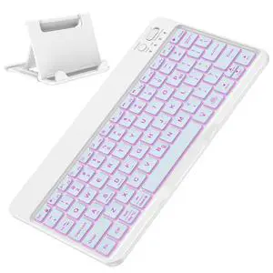 Rechargeable Bluetooth Keyboard Tablet with Backlit, Oversize Keycap Rechargeable Bluetooth Keyboard Tablet with Backlit, Oversize Keycap