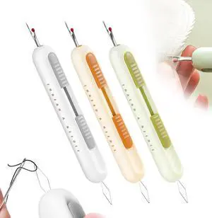 3 Pack 2 in 1 Needle Threader Seam Ripper Tool, Dual-End Sewing Threader for Hand Sewing, Compact Seam Ripper and Needle Threader Set, Multifunctional Needle Threader for Crafting & Repairs 3 Pack 2 in 1 Needle Threader Seam Ripper Tool, Dual-End Sewing Threader for Hand Sewing, Compact Seam Ripper and Needle Threader Set, Multifunctional Needle Threader for Crafting & Repairs