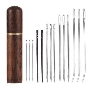 15pcs Leather Sewing Needles Kit, Large Eye Hand Stitching Needle 15pcs Leather Sewing Needles Kit, Large Eye Hand Stitching Needle