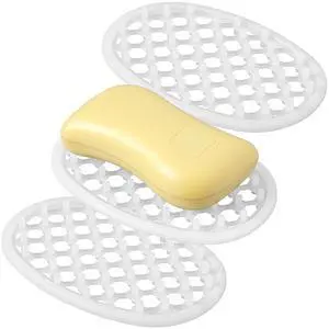 3pcs Shower Soap Dishes for Bar Soap with Holes 3pcs Shower Soap Dishes for Bar Soap with Holes