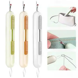 Dual Function Seam Ripper and Needle Threader Compact Design Needle Threaders for Hand Sewing Threaders for Sewing Perfect for Easy Stitch Removal and Threading Needles Efficient Seam Ripping(3 Pack) Dual Function Seam Ripper and Needle Threader Compact Design Needle Threaders for Hand Sewing Threaders for Sewing Perfect for Easy Stitch Removal and Threading Needles Efficient Seam Ripping(3 Pack)