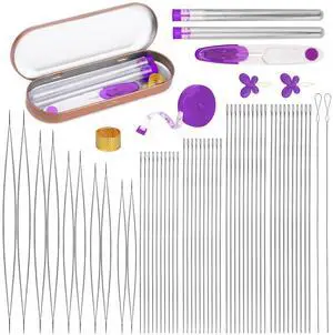 60 PCS Beading Needles Set with 10 Sizes Beading Seed Needles 60 PCS Beading Needles Set with 10 Sizes Beading Seed Needles