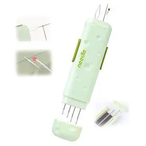 3 in 1 Automatic Needle Threaders Seam Ripper Tool,Green 3 in 1 Automatic Needle Threaders Seam Ripper Tool,Green