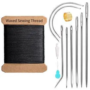 Thread Repair Sewing Kit, 32 Yard Waxed Thread Leather Needles Thread Repair Sewing Kit, 32 Yard Waxed Thread Leather Needles
