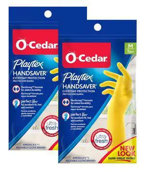 HandSaver Reuseable Rubber Cleaning Gloves (Medium, 2 Pairs), Everyday Protection Reusable Household Gloves HandSaver Reuseable Rubber Cleaning Gloves (Medium, 2 Pairs), Everyday Protection Reusable Household Gloves