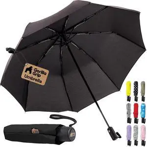 Compact Travel Size Umbrella for Rain, Stick Design Fits Backpack, Purse and Carry On, Lightweight Under 1lb, One Click Open and Close, Wind Resistant, Durable Waterproof Quick Dry, Black Compact Travel Size Umbrella for Rain, Stick Design Fits Backpack, Purse and Carry On, Lightweight Under 1lb, One Click Open and Close, Wind Resistant, Durable Waterproof Quick Dry, Black