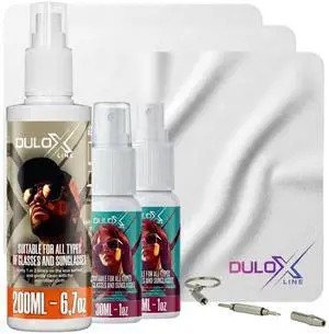 Glasses Cleaner Spray Kit 6.8 OZ (200ml) + 2 x 1 OZ (30ml) Lens Cleaner + 3 Premium Microfiber Cloths 7 x 7 in (18 x 18 cm) + Screwdriver | Eyeglass Cleaner for Glasses & Screens Glasses Cleaner Spray Kit 6.8 OZ (200ml) + 2 x 1 OZ (30ml) Lens Cleaner + 3 Premium Microfiber Cloths 7 x 7 in (18 x 18 cm) + Screwdriver | Eyeglass Cleaner for Glasses & Screens