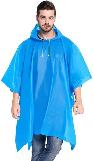 Reusable Rain Ponchos for Adult 2 Pack for Women and Men with Drawstring Hood Reusable Rain Ponchos for Adult 2 Pack for Women and Men with Drawstring Hood