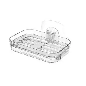 Soap Dish for Shower Clear Soap Holder Pull-Out Water Tray No Drilling Required Strong Fixation for Rv Bathroom and Kitchen Easy1 Pack Soap Dish for Shower Clear Soap Holder Pull-Out Water Tray No Drilling Required Strong Fixation for Rv Bathroom and Kitchen Easy1 Pack