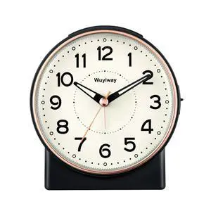4" Battery Operated Retro Analog Alarm Clock,Vintage Decor for Bedroom, Nightstand, Bedside, Desk,Table,Easy Setup, Silent Non Ticking, Lighted on Demand and SnoozeBlack 4" Battery Operated Retro Analog Alarm Clock,Vintage Decor for Bedroom, Nightstand, Bedside, Desk,Table,Easy Setup, Silent Non Ticking, Lighted on Demand and SnoozeBlack