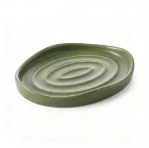 Soap Dish with Swirl Grooves, Easy to Clean Soap Holder, Soap Saver Tray for Bathroom, Kitchen & Shower (Green) Soap Dish with Swirl Grooves, Easy to Clean Soap Holder, Soap Saver Tray for Bathroom, Kitchen & Shower (Green)