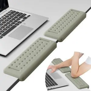 L-Shaped Desk Elbow Pads for Desk, Grey Memory Foam Arm Rest L-Shaped Desk Elbow Pads for Desk, Grey Memory Foam Arm Rest