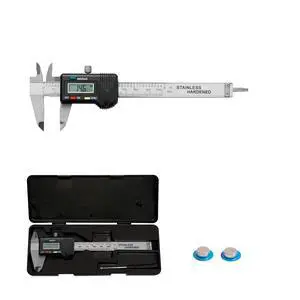 Digital Caliper 0-4" Measuring Tool with Metal Ruler, Micrometer Caliper with Auto-Off Feature, Interchangeable Between inches and millimeters for DIY/Household and 3D Printing, Black Digital Caliper 0-4" Measuring Tool with Metal Ruler, Micrometer Caliper with Auto-Off Feature, Interchangeable Between inches and millimeters for DIY/Household and 3D Printing, Black