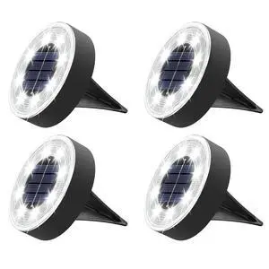 Solar Ground Lights Outdoor Waterproof, 4 Pack 8 LED, White Solar Ground Lights Outdoor Waterproof, 4 Pack 8 LED, White