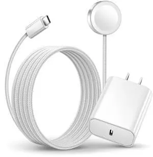 Fast Charging Cable for Apple Watch Charger & 20W Plug Adapter for iPhone,Portable USB C Wireless iWatch/iPhone Charger Cord Compatible with Apple Watch Ultra 2/Ultra/SE/11/10/9/8/7/6/5/4/3/2/1-White Fast Charging Cable for Apple Watch Charger & 20W Plug Adapter for iPhone,Portable USB C Wireless iWatch/iPhone Charger Cord Compatible with Apple Watch Ultra 2/Ultra/SE/11/10/9/8/7/6/5/4/3/2/1-White