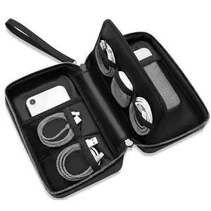 Fireproof Electronics Organizer Travel Case, Black Fireproof Electronics Organizer Travel Case, Black