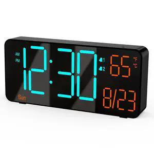 Digital Clock for Bedroom 6.7in Alarm Clocks for Living Room, Auto Dimming,Date,Week,Seconds,Indoor Temperature, Small Digital Alarm Clock for Classroom,LED Alarm Clocks for Bedrooms Digital Clock for Bedroom 6.7in Alarm Clocks for Living Room, Auto Dimming,Date,Week,Seconds,Indoor Temperature, Small Digital Alarm Clock for Classroom,LED Alarm Clocks for Bedrooms