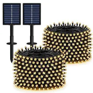 Solar String Lights 2 Pack Total 66FT 200LED Solar Fairy Lights Outdoor Waterproof 8 Modes Twinkle Solar Lights for Patio, Garden Yard Party Wedding Tree Christmas Halloween Decoration, Warm White Solar String Lights 2 Pack Total 66FT 200LED Solar Fairy Lights Outdoor Waterproof 8 Modes Twinkle Solar Lights for Patio, Garden Yard Party Wedding Tree Christmas Halloween Decoration, Warm White