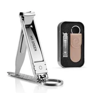 Collapsible Nail Clippers Small and Thin Portable Travel Nail Scissors Cutter Stainless Steel Manicure Tools with Nail Files (Brown Leather Case+ Iron Box) Collapsible Nail Clippers Small and Thin Portable Travel Nail Scissors Cutter Stainless Steel Manicure Tools with Nail Files (Brown Leather Case+ Iron Box)