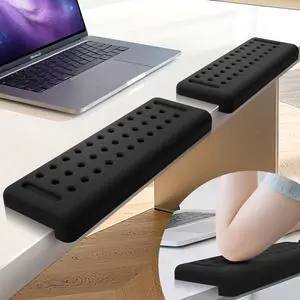 L-Shaped Desk Edge Cushion, 2 PCS Elbow Rest for Desk, Black L-Shaped Desk Edge Cushion, 2 PCS Elbow Rest for Desk, Black