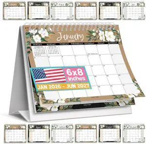 Calendar 2026-2027 Standing Flip - 18-Month 2026 Desk Calendar Small for Home, Office & School, Standing Desks Calendars 2026-2027, Mini Desks Calendars, Back to School Teacher Gifts Calendar 2026-2027 Standing Flip - 18-Month 2026 Desk Calendar Small for Home, Office & School, Standing Desks Calendars 2026-2027, Mini Desks Calendars, Back to School Teacher Gifts