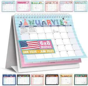 Calendar 2026-2027 Standing Flip - 18-Month 2026 Desk Calendar Small for Home, Office & School, Standing Desks Calendars 2026-2027, Mini Desks Calendars, Back to School Teacher Gifts Calendar 2026-2027 Standing Flip - 18-Month 2026 Desk Calendar Small for Home, Office & School, Standing Desks Calendars 2026-2027, Mini Desks Calendars, Back to School Teacher Gifts