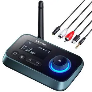 Bluetooth 5.3 Transmitter Receiver for TV to 2 Headphones Bluetooth 5.3 Transmitter Receiver for TV to 2 Headphones