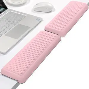 2-Piece L Shaped Split-Design Desk Elbow Pad, Dual-Zone Support, Tri-Zone Relief for Elbow/Forearm/Wrist, Adaptive to All Desk Geometry, Non-Slip Laser-Engraved Base, Pink 2-Piece L Shaped Split-Design Desk Elbow Pad, Dual-Zone Support, Tri-Zone Relief for Elbow/Forearm/Wrist, Adaptive to All Desk Geometry, Non-Slip Laser-Engraved Base, Pink